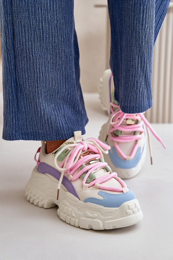Sneakers modelio batai su masyviais padais įvairių spalvų Nevela