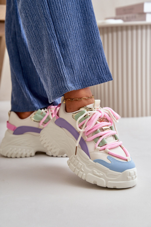 Sneakers modelio batai Moteriškos su madingais masyviais padais įvairių spalvų Nevela