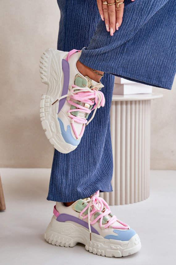 Sneakers modelio batai su masyviais padais įvairių spalvų Nevela