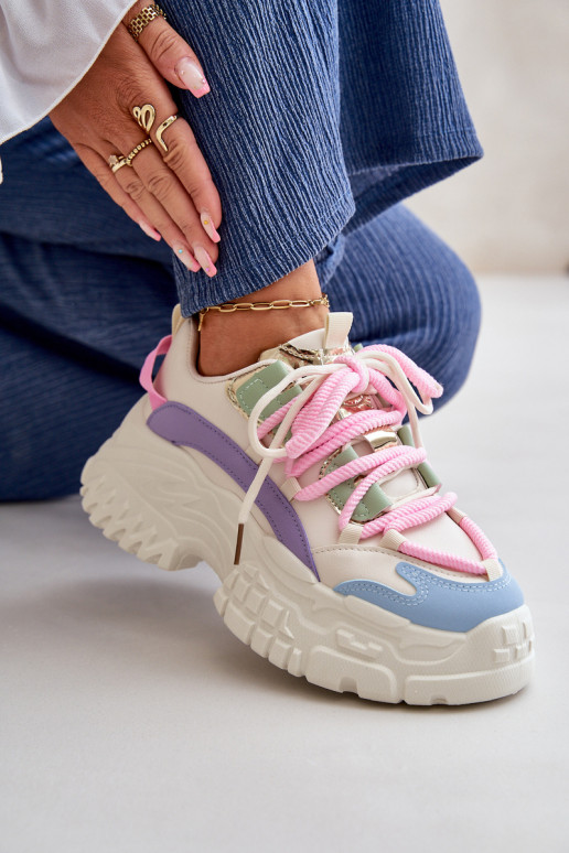 Sneakers modelio batai su masyviais padais įvairių spalvų Nevela