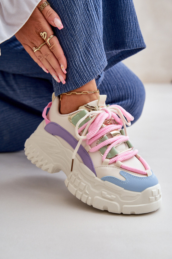Sneakers modelio batai su masyviais padais įvairių spalvų Nevela