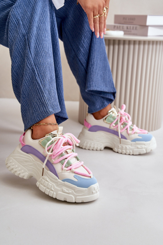 Sneakers modelio batai su masyviais padais įvairių spalvų Nevela
