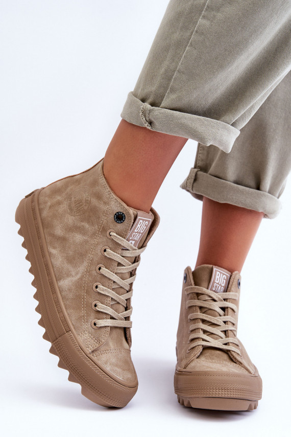 Laisvalaikio bateliai Big Star  pašiltinti smėlio spalvos GG274071