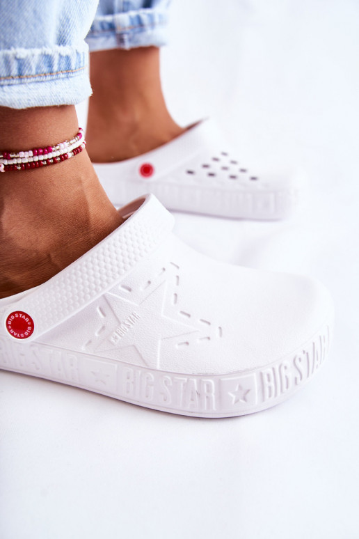   Lengvos šlepetės  Big Star II275003 baltos spalvos