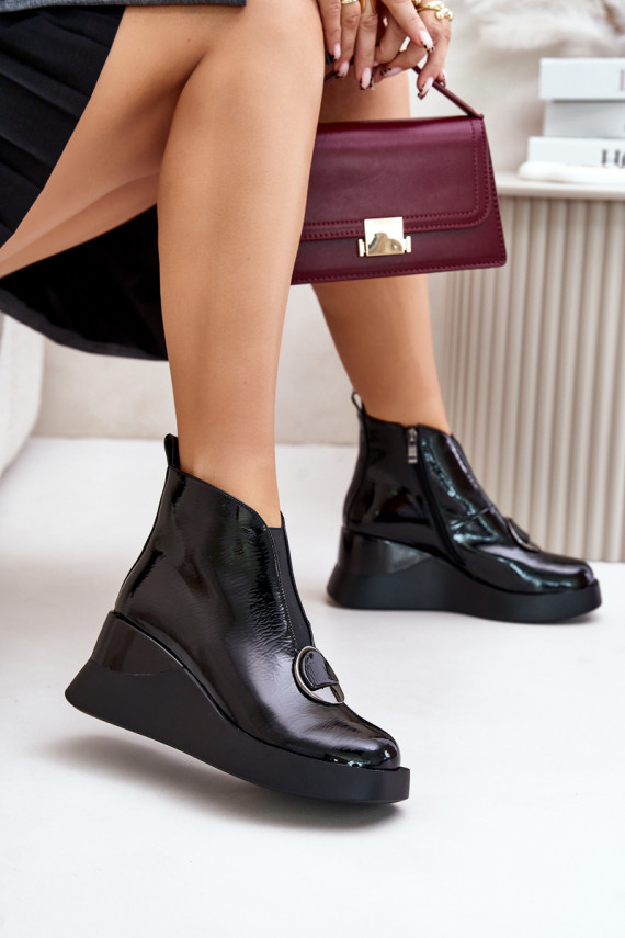 su lako efektu Aulinukai Ant pleišto pašiltinti D&A MR880-136 juodos spalvos