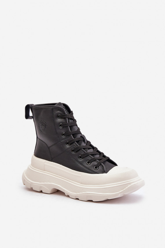 Oda pašiltinti laisvalaikio batai su platforma Big Star OO274A599 juodos spalvos