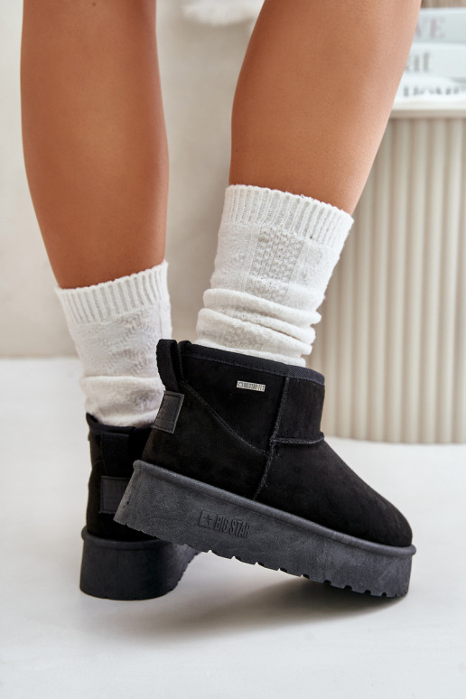Žemas sniego batai su platforma Big Star OO274A099 juodos spalvos