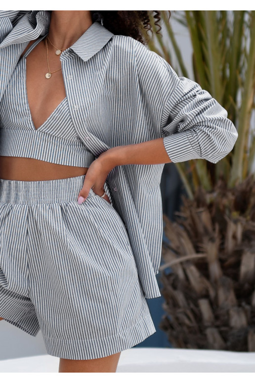 Suri -  medvilniniai mėlynos spalvos šortai Suri -  medvilniniai mėlynos spalvos šortai