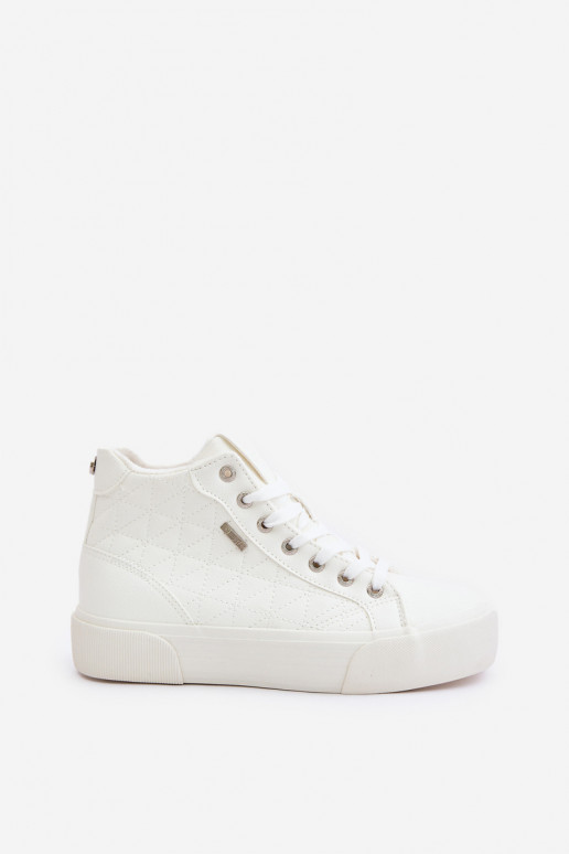 pašiltinti Laisvalaikio bateliai Z Przeszyciami Big Star OO274A479 baltos spalvos