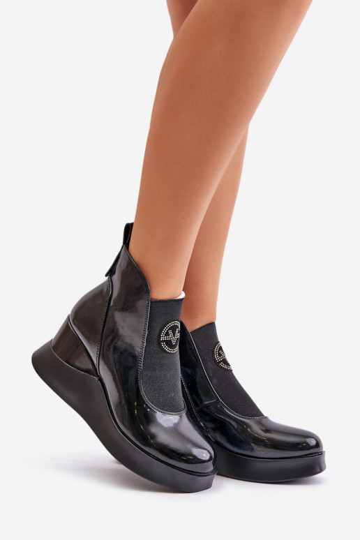 su lako efektu Aulinukai Ant pleišto pašiltinti Vinceza 66703 juodos spalvos