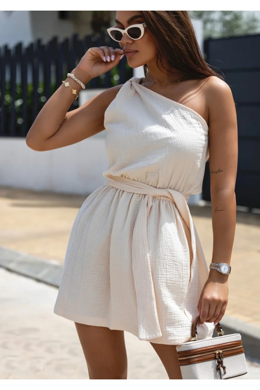 Kori - kreminės spalvos mini suknelė... Kori - kreminės spalvos mini suknelė...