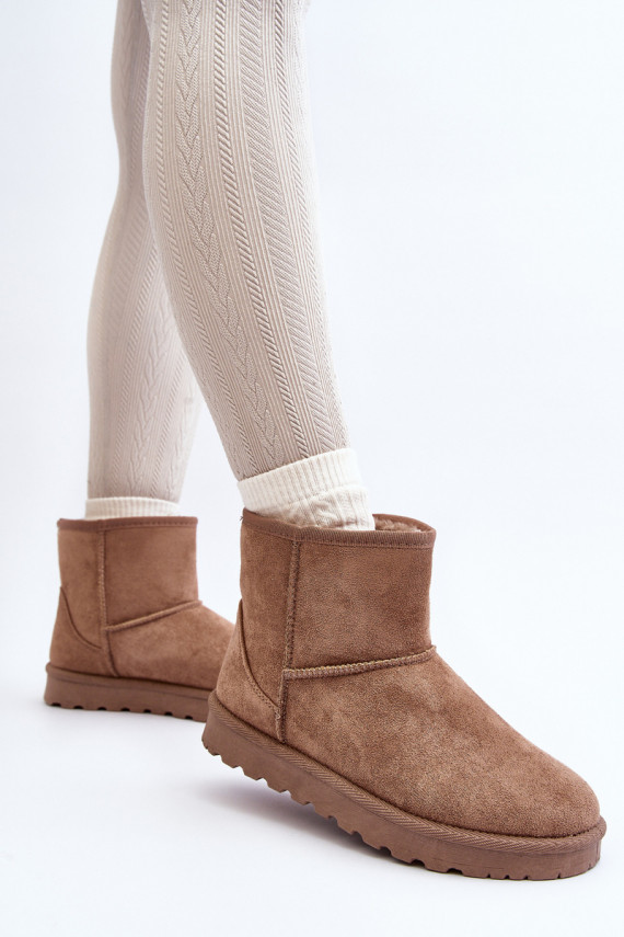 Šilti sniego batai su kailiuku viduje chaki spalvos Lizio