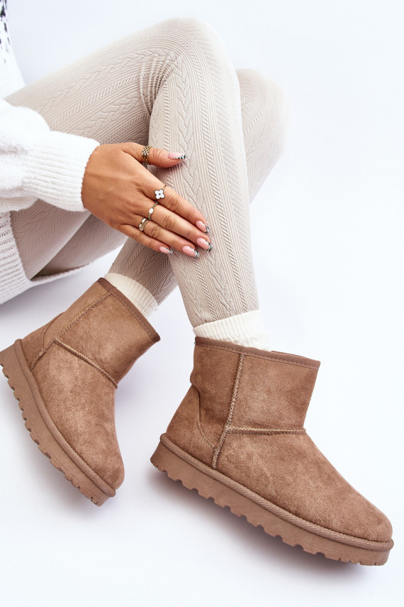 Šilti sniego batai su kailiuku viduje chaki spalvos Lizio