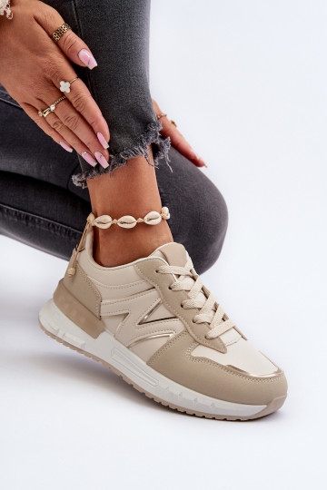 Sneakers modelio batai   iš eko odos smėlio spalvos Kaimans 2