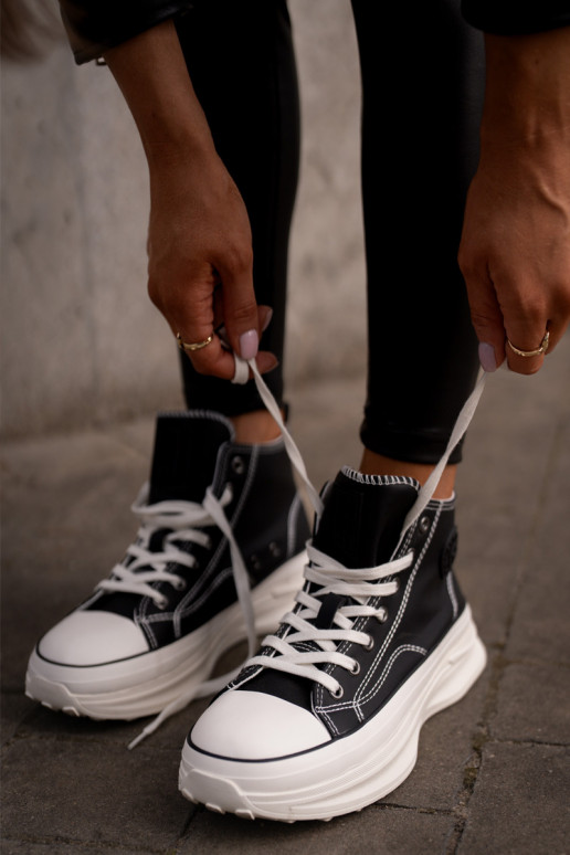 Moteriški sneakers batai su madingais masyviais padais rožinės spalvos