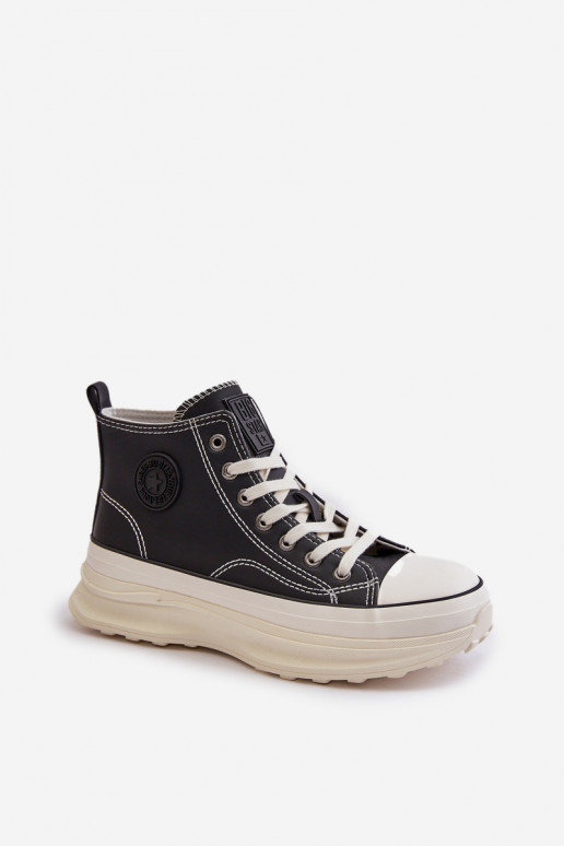 Moteriški sneakers batai su madingais masyviais padais rožinės spalvos