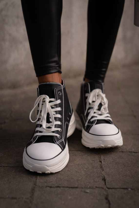 Moteriški sneakers batai su madingais masyviais padais rožinės spalvos