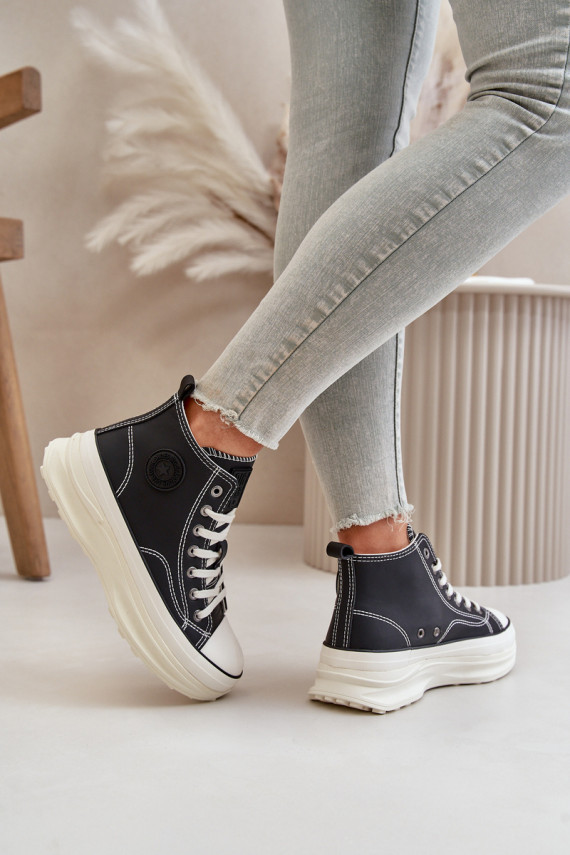Moteriški sneakers batai su madingais masyviais padais rožinės spalvos