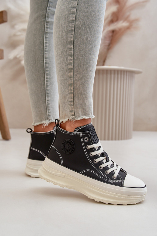 Moteriški sneakers batai su madingais masyviais padais rožinės spalvos