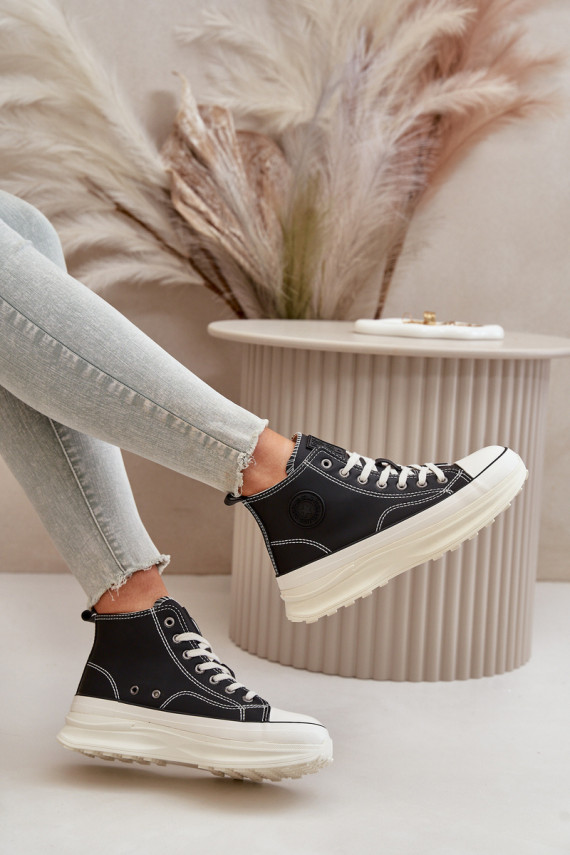 Moteriški sneakers batai su madingais masyviais padais rožinės spalvos