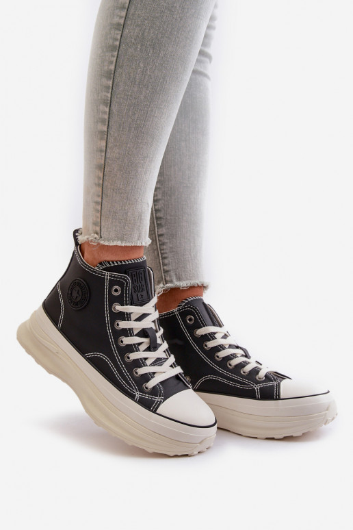 Moteriški sneakers batai su madingais masyviais padais rožinės spalvos