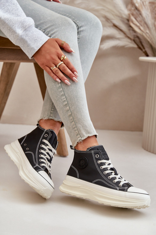 Moteriški sneakers batai su madingais masyviais padais rožinės spalvos
