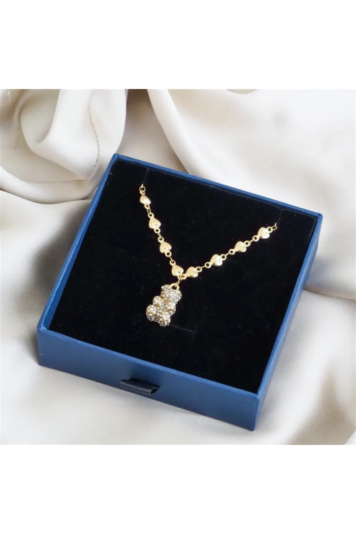 Kaklo papuošalas Teddy dengtas auksu