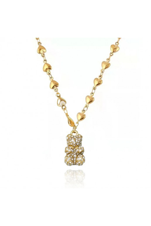 Kaklo papuošalas Teddy dengtas auksu