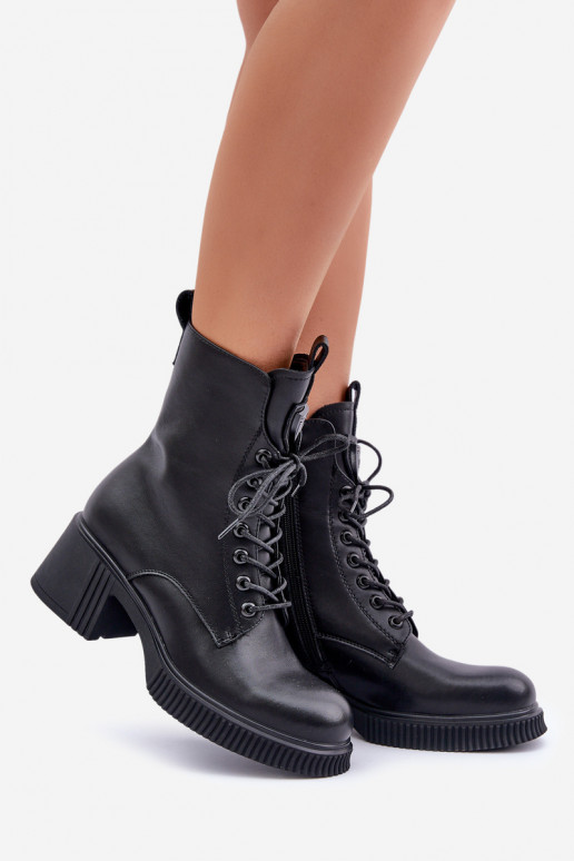 pašiltinti Moteriški aulinukai Pagaminta iš natūralios odos Vinceza 66671 juodos spalvos