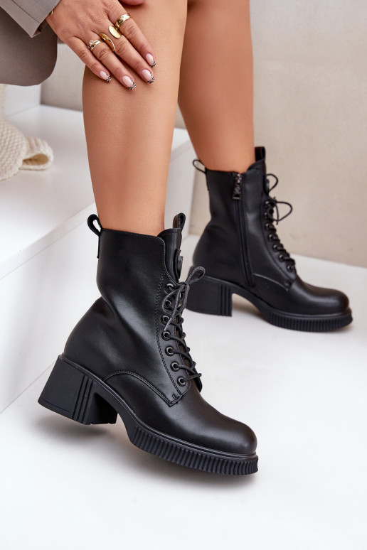 pašiltinti Moteriški aulinukai Pagaminta iš natūralios odos Vinceza 66671 juodos spalvos