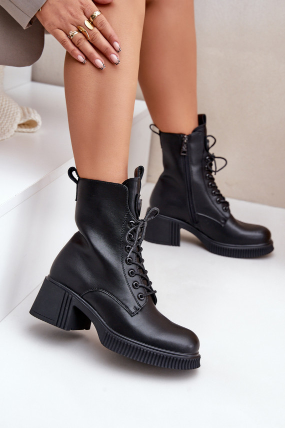 pašiltinti Moteriški aulinukai Pagaminta iš natūralios odos Vinceza 66671 juodos spalvos