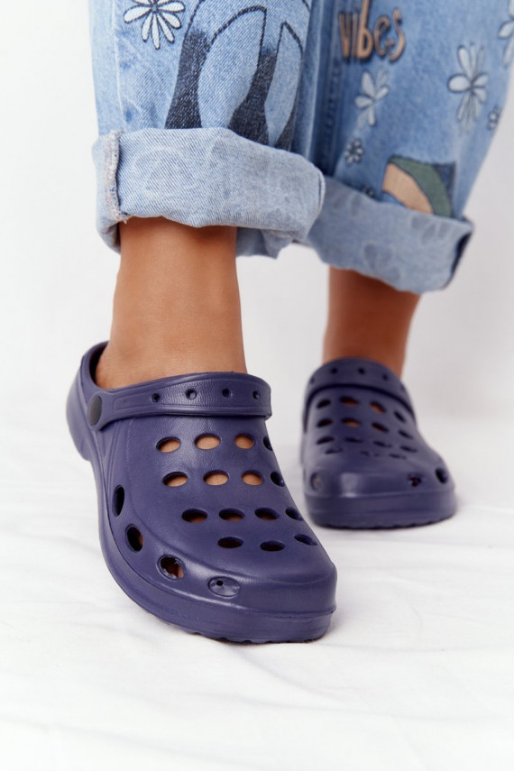 Moteriškos Šlepetės tamsiai mėlynos spalvos Crocs iš putplasčio EVA