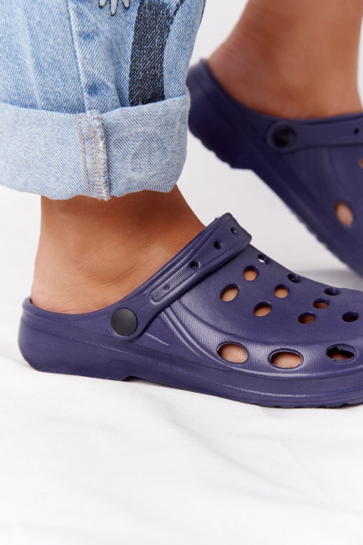 Moteriškos Šlepetės tamsiai mėlynos spalvos Crocs iš putplasčio EVA