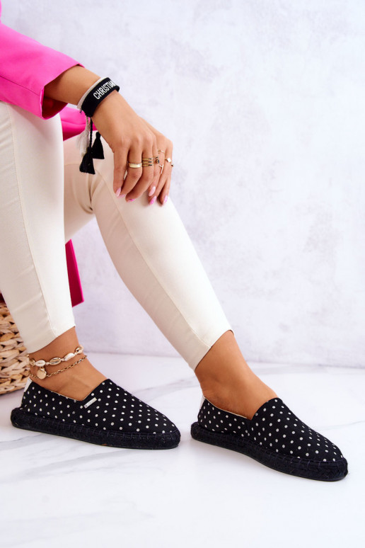 Moteriškos espadrilės su taškeliais Big Star JJ274867 juodos spalvos