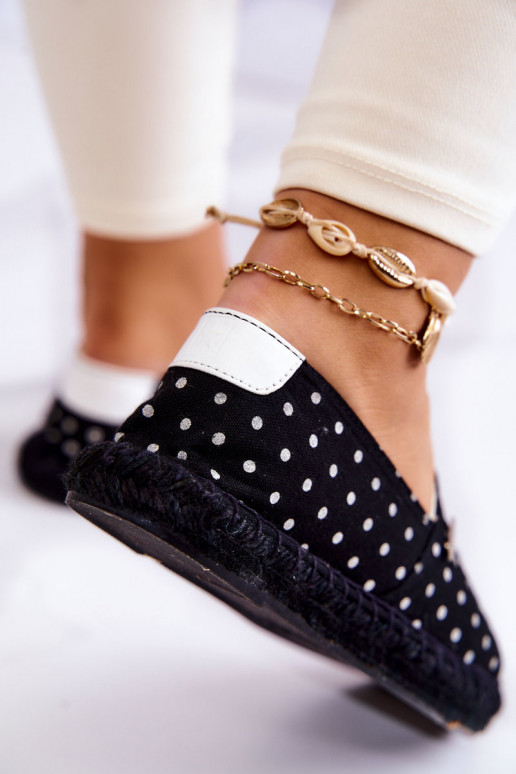 Moteriškos espadrilės su taškeliais Big Star JJ274867 juodos spalvos