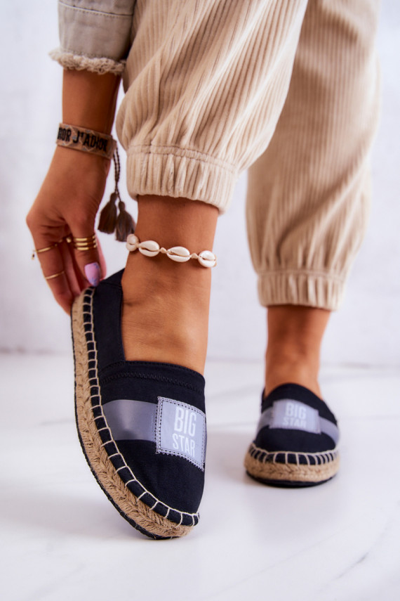 Stilingos Slip On espadrilės Big Star JJ274963 juodos spalvos