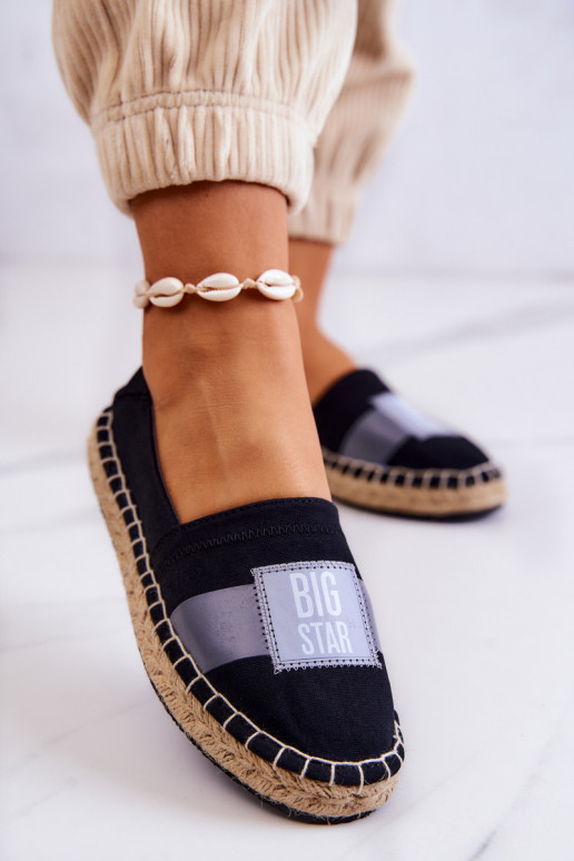 Stilingos Slip On espadrilės Big Star JJ274963 juodos spalvos