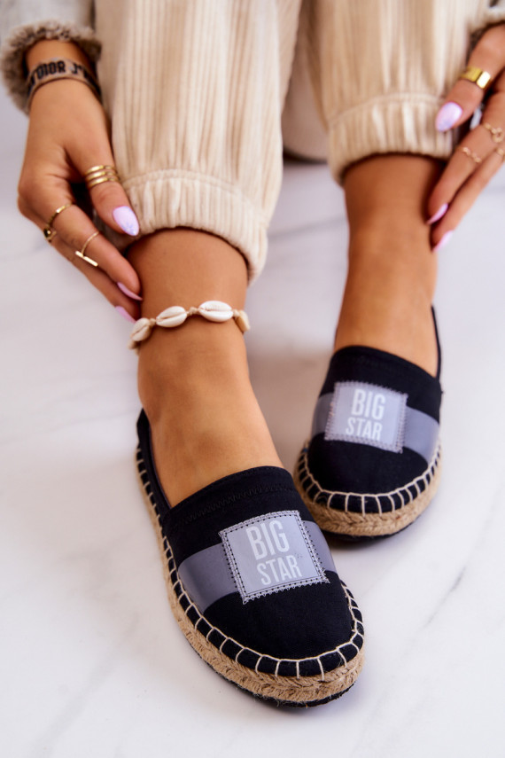 Stilingos Slip On espadrilės Big Star JJ274963 juodos spalvos