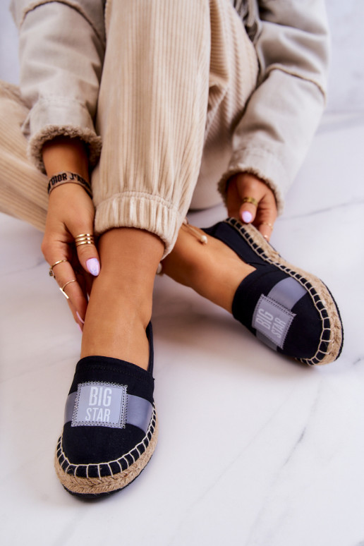 Stilingos Slip On espadrilės Big Star JJ274963 juodos spalvos