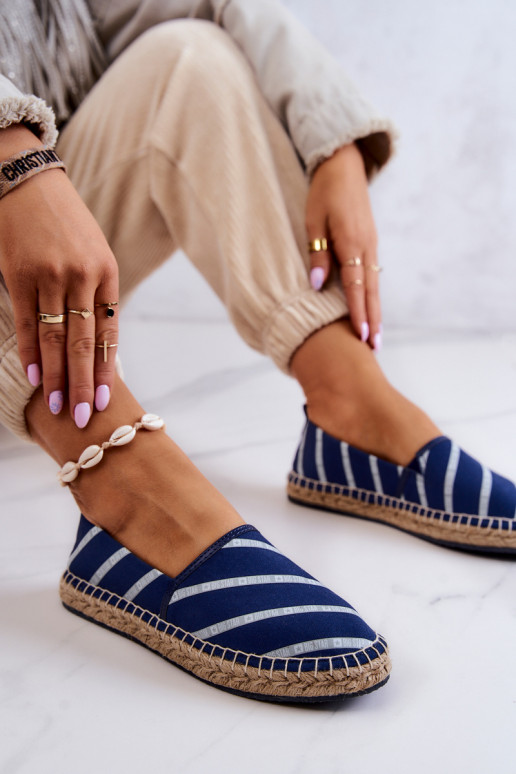 Moteriškos Klasikinio modelio espadrilės Big Star JJ274960 tamsiai mėlynos spalvos