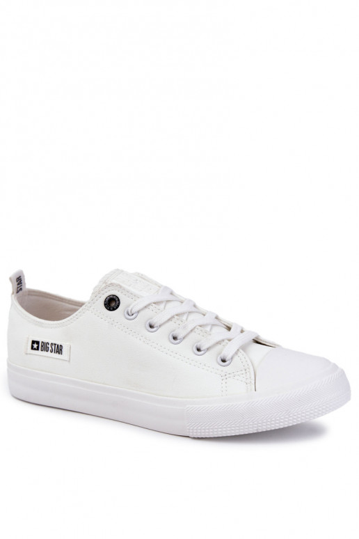 Vyrai Žemas Oda laisvalaikio batai Big Star KK174008 baltos spalvos