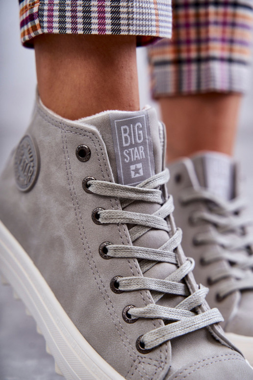 Laisvalaikio bateliai Big Star Aukštas pašiltinti pilkos spalvos EE274114