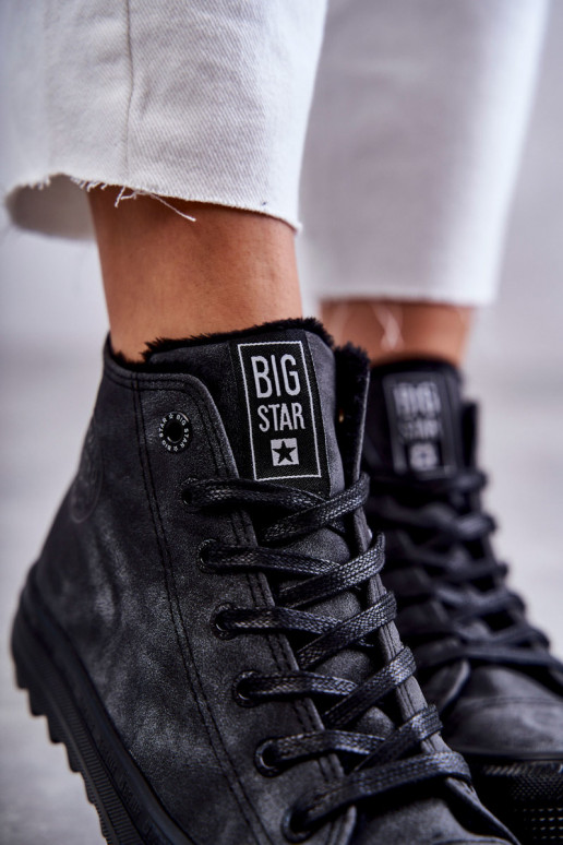Laisvalaikio bateliai Big Star Aukštas pašiltinti juodos spalvos GG274069