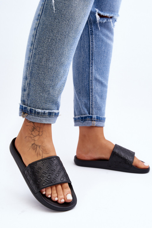Moteriškos Šlepetės Cross Jeans FF2R4153C juodos spalvos