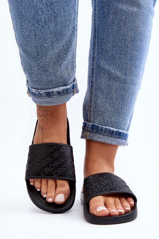 Moteriškos Šlepetės Cross Jeans FF2R4153C juodos spalvos