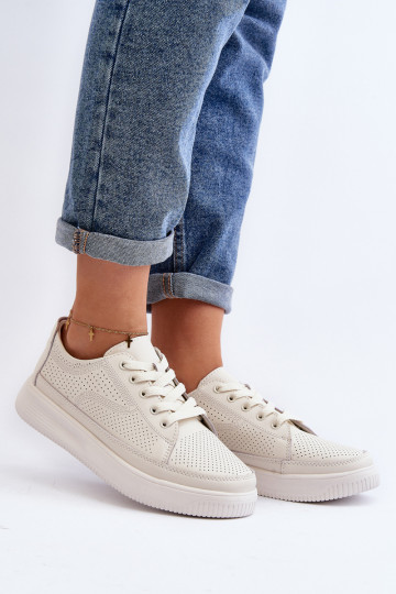 Moteriškos Oda sportiniai bateliai Sneakers modelio batai baltos spalvos Failla 2