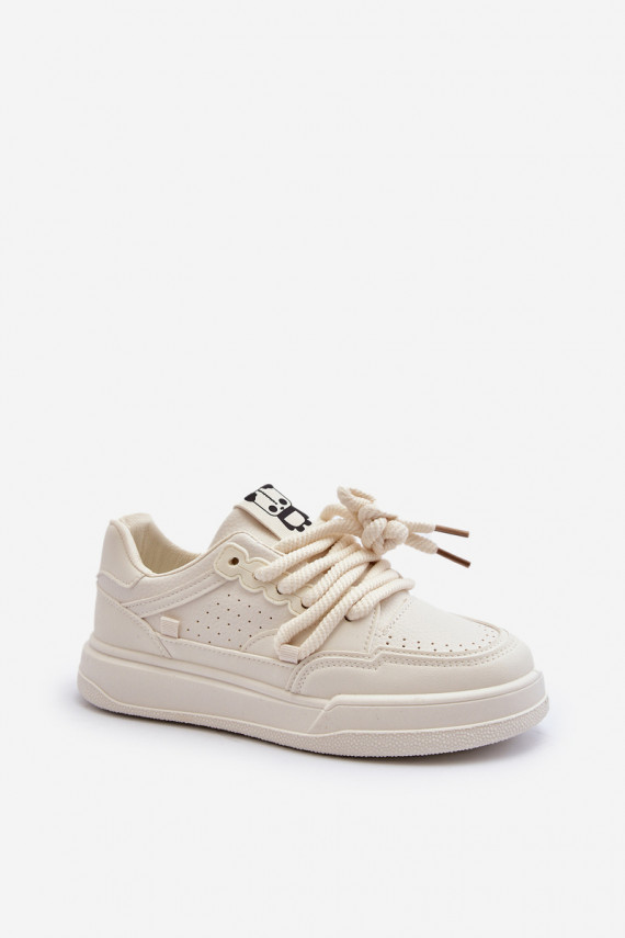 Moteriškos Sneakers modelio batai Eko Oda smėlio spalvos Avanalis