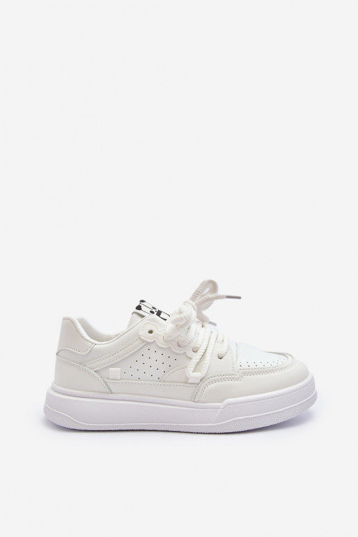 Moteriškos Sneakers modelio batai Eko Oda baltos spalvos Avanalis