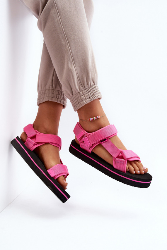 Moteriškos basutės su platforma Lee Cooper LCW-24-05-2750L rožinės spalvos