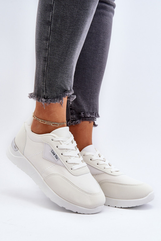sportiniai bateliai Sneakers modelio batai Moteriškos baltos spalvos Vovella